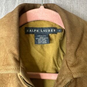 Ralph Lauren Suede Leather Jacket in Brown